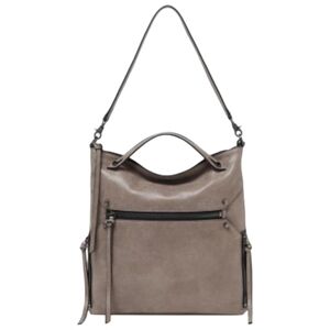 Botkier Logan Hobo Bag Taupe Gray Leather Crossbody Shoulder Bag Large